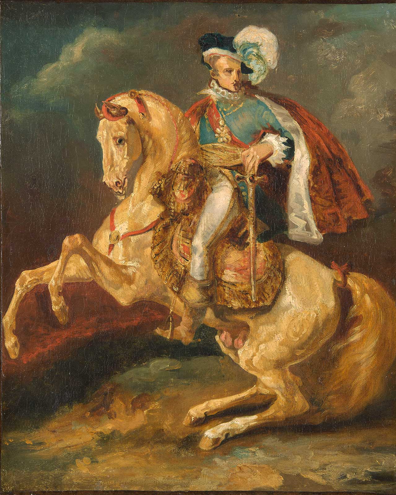 Portrait équestre Sa Majesté le roi de Westphalie, Jérôme Bonaparte, d’après Antoine Jean Gros 