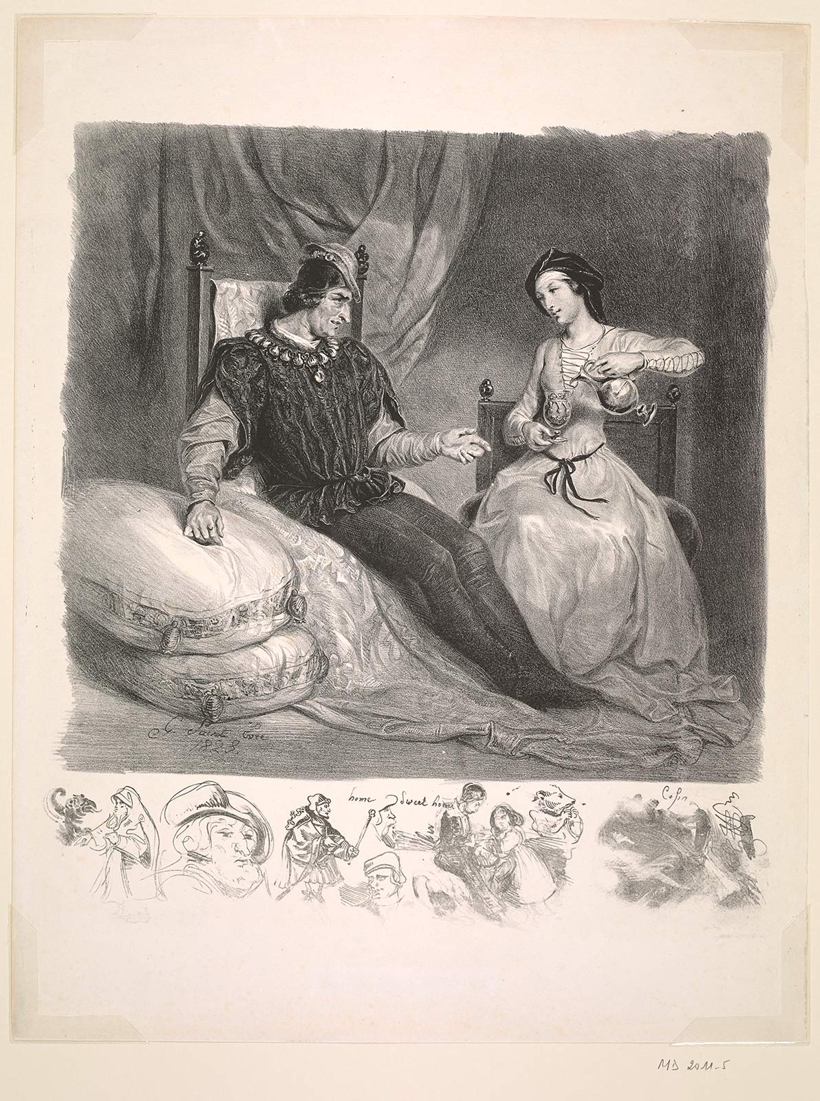 Louis XI and Isabelle de Croye, scene from Quentin Durward 
